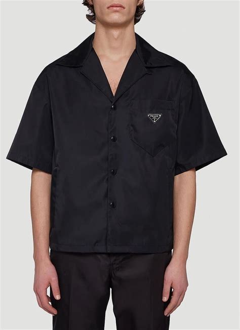 prada double shirt|Prada shirt black cettire.